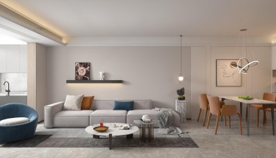 现代客餐厅3D模型下载